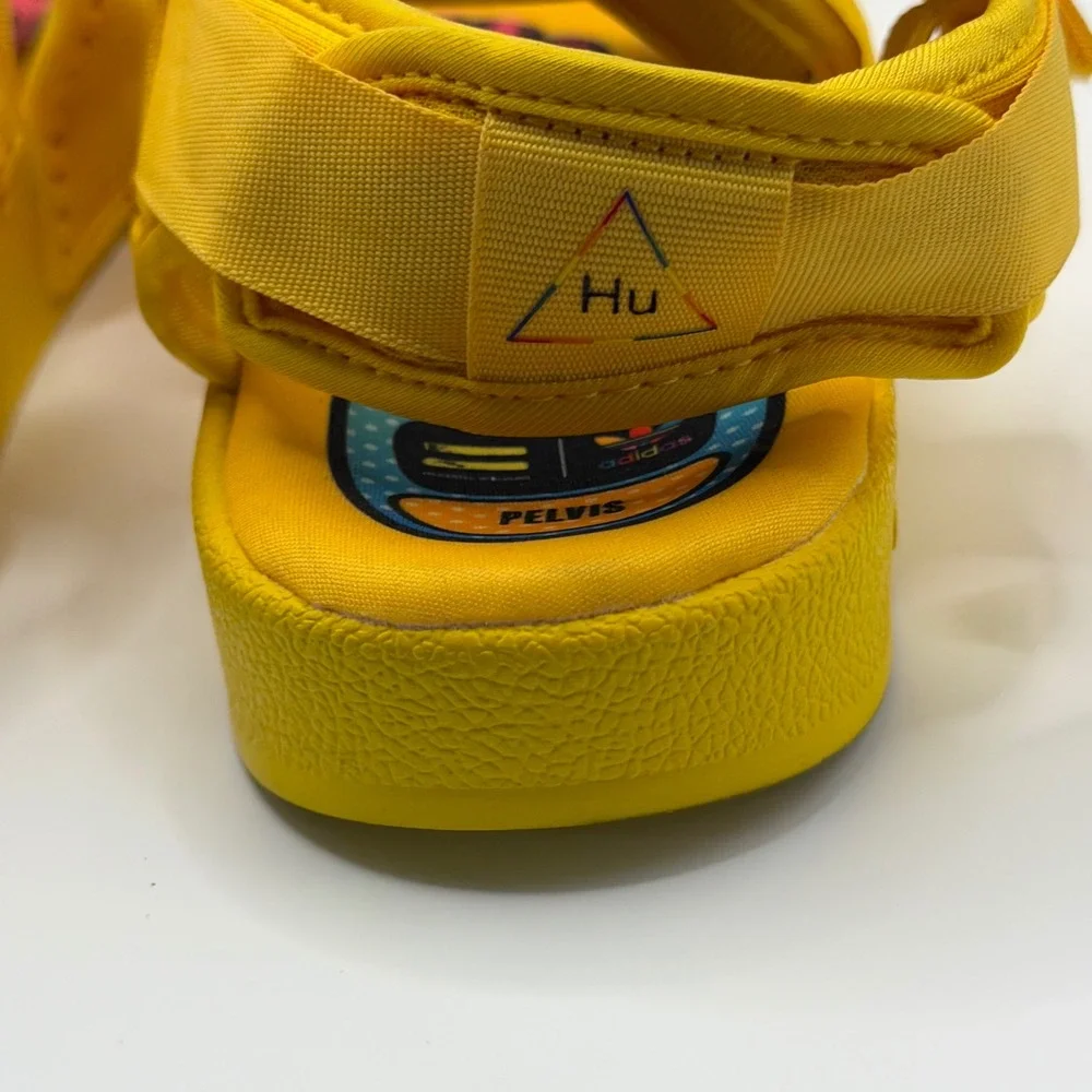 Adidas Pharrell Williams Hu Adilette 2.0 Slides Yellow Sandals Mens 8